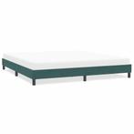 vidaXL Bedframe zonder matras 200x220 cm fluweel donkergroen, Huis en Inrichting, Slaapkamer | Bedden, Verzenden, Stof, Groen