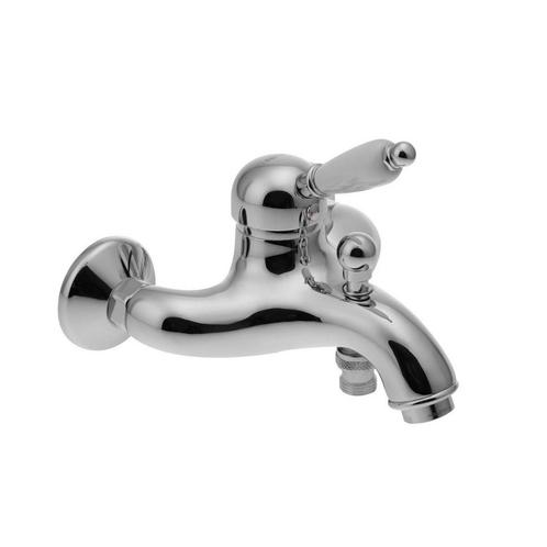 Opbouw Badkraan Sapho Kirké Mengkraan Retro Wit 1-hendel, Doe-het-zelf en Verbouw, Sanitair, Kraan, Nieuw, Chroom, Ophalen of Verzenden