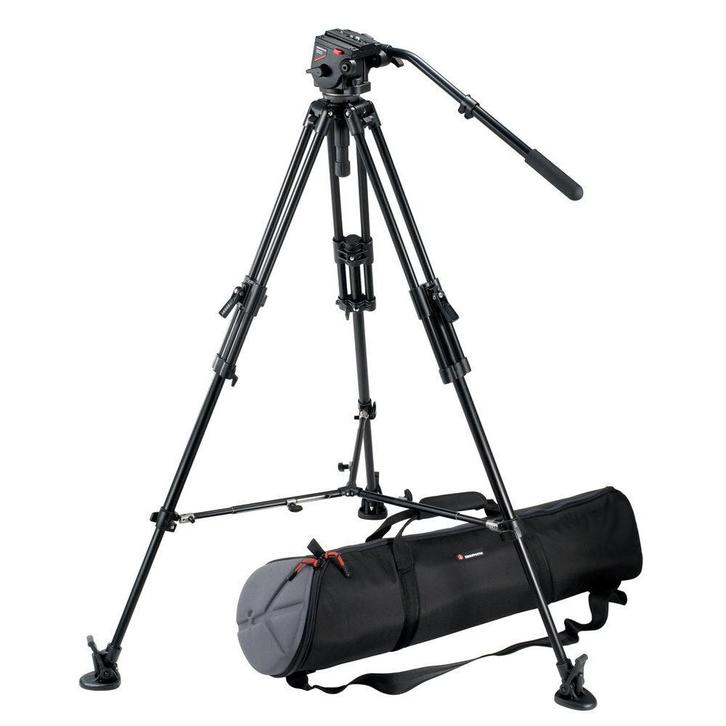 Manfrotto 525MVB Video Tripod met 503HDV Pro Video Kop, Audio, Tv en Foto, Overige Audio, Tv en Foto, Gebruikt, Verzenden