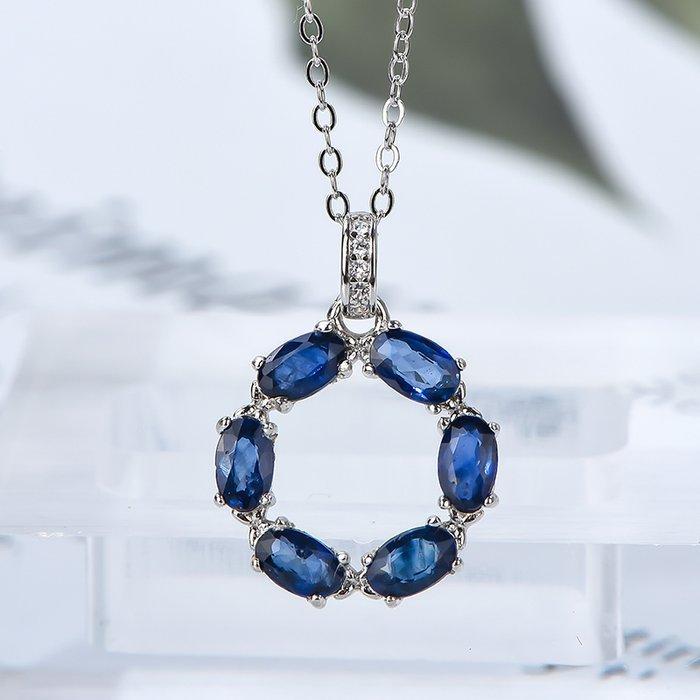 Zonder minimumprijs - Ketting met hanger Zilver - 2.26ct., Sieraden, Tassen en Uiterlijk, Antieke sieraden