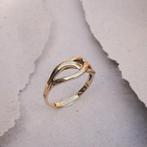Gouden fantasie ring (gouden ring, dames ring, 585), Sieraden, Tassen en Uiterlijk, Ringen, Goud, Gebruikt, 17 tot 18, Ophalen of Verzenden