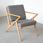 Xtravi - eikenhouten fauteuil leren kussens, Minder dan 75 cm, Nieuw, Modern / landelijk, Ophalen of Verzenden