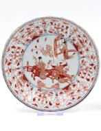 Bord - Kangxi - Milk & Blood & Underglaze Blue - Warriors -, Antiek en Kunst