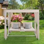 Schommelbank / Ligbank Kassandra - Beige / Wit, Tuin en Terras, Verzenden, Nieuw