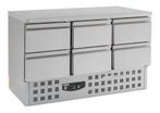 Combisteel Koelwerkbank 400L Met 6 Laden | 1365x700x875mm, Witgoed en Apparatuur, Ophalen of Verzenden, Nieuw