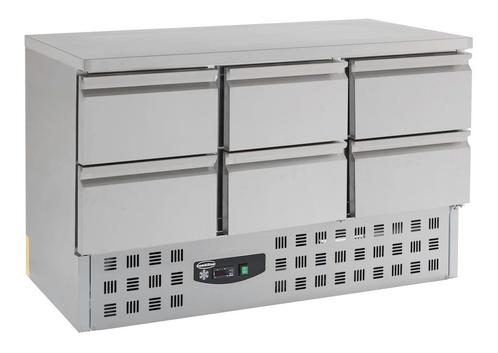 Combisteel Koelwerkbank 400L Met 6 Laden | 1365x700x875mm, Witgoed en Apparatuur, Koelkasten en IJskasten, Ophalen of Verzenden