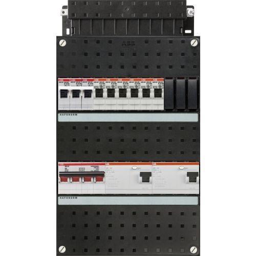 ABB groepenkast 3-fase, 6 groepen, 2 Aardlekschakelaars 4-P,, Doe-het-zelf en Verbouw, Elektra en Kabels, Nieuw, Ophalen of Verzenden