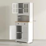 TRUUSK Keukenkast, Hoge Kast Met 2 Kasten, Keukenbuffet Met, Huis en Inrichting, Verzenden, Nieuw
