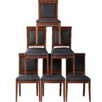 stel van 6 Louis Philipe stoelen ca 1835 mahonie incl stoff, Antiek en Kunst, Ophalen of Verzenden