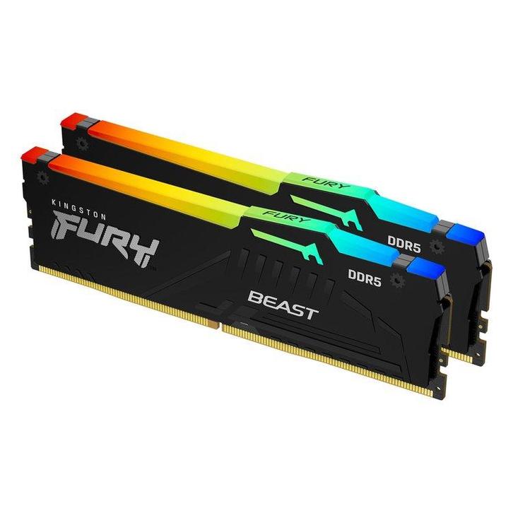 Kingston Fury Beast RGB DDR5 16GB(2x8GB) 5600MHz, Computers en Software, RAM geheugen, Verzenden
