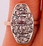 Zonder Minimumprijs - Ring - 9 kt. Roségoud, Zilver Diamant, Nieuw