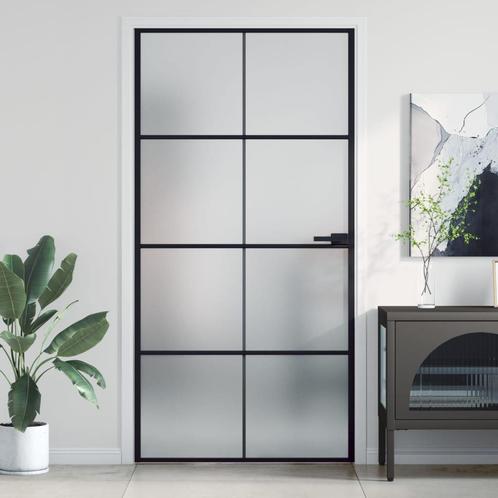 vidaXL Binnendeur smal 102,5x201,5 cm gehard glas en, Doe-het-zelf en Verbouw, Deuren en Horren, Nieuw, Verzenden