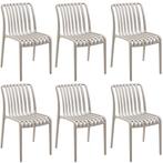 Tuinstoelen Alcudia, weerbestendig, stapelbaar - taupe, Set, Verzenden, Nieuw