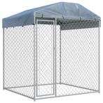 vidaXL Hondenkennel voor buiten met dak 193x193x225 cm, Verzenden, Nieuw