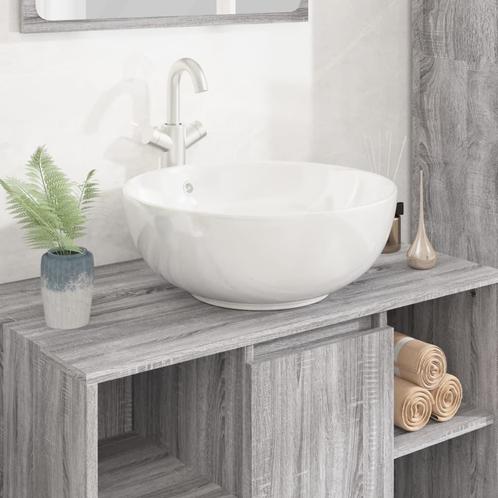 vidaXL Wasbak 44x17 cm rond keramiek wit, Doe-het-zelf en Verbouw, Sanitair, Nieuw, Verzenden