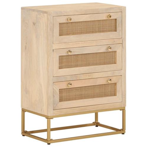 vidaXL Ladekastje 55x30x76 cm massief mangohout en ijzer, Huis en Inrichting, Kasten | Overige, Nieuw, Verzenden