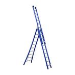 Eurostairs Reform ladder 3 delig BLAUW gecoat, Doe-het-zelf en Verbouw, Ladders en Trappen, Verzenden, Nieuw, Ladder