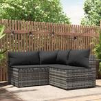 Poly Rattan Loungeset Grijs: Tweedekansje voor jouw tuin!..., Rotan, 3 zitplaatsen, Nieuw, Ophalen of Verzenden