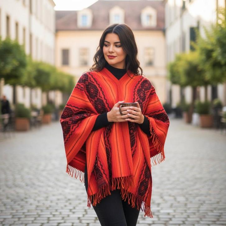 Dames poncho, poncho cape dames, poncho deken dames, Kleding | Dames, Grote Maten, Overige kleuren, Nieuw, Overige typen, Verzenden