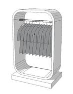 Glossy middenunit kledingrek R-EC-005