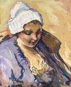 Hans von Bartels (1856-1913) - Katwijk Fisherwoman around