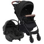 vidaXL Kinderwagen 3-in-1 staal antracietkleurig, Kinderen en Baby's, Kinderwagens en Combinaties, Verzenden, Nieuw