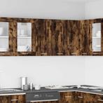 vidaXL Wandkast hangend Lyon 60x31x60 cm bewerkt hout, Huis en Inrichting, Keuken | Keukenelementen, Verzenden, Nieuw, Bruin