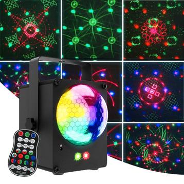 Discolamp met Disco Laser Licht – Roterende discobal – RGB