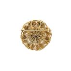 Gouden broche van Zeeuwse knopen | Vintage (zeeuws knopje), Ophalen of Verzenden, Gebruikt, Overige kleuren, Goud