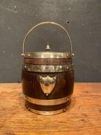 Doos - Hout, Verzilverd - Antique Biscuit Barrel -, Antiek en Kunst