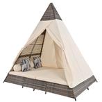 Merax Moderne Rattan Loungeset Tent - Polyrattan Tuintent, Nieuw, Loungeset, Bank, Verzenden