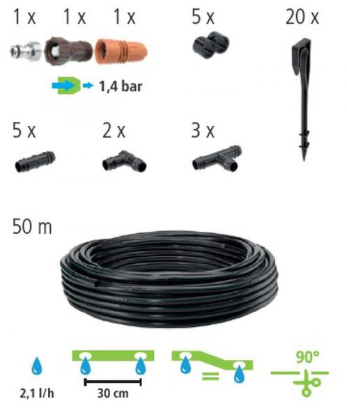 Geka Drip - Heggen en Bloemperken - set compleet, Doe-het-zelf en Verbouw, Sanitair, Ophalen of Verzenden