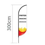 Proflag Beachflag Convex S-60 x 240 cm - Snackbar - Vlag Los, Ophalen of Verzenden, Nieuw