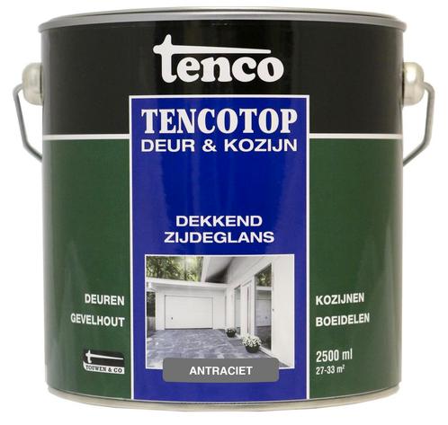 Tenco tencotop deur kozijn dekkend zijdeglans, 2,5 liter,, Doe-het-zelf en Verbouw, Verf, Beits en Lak, Nieuw, Verzenden