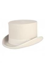 Luxe Hoge Hoed Wit Hoog Model 59 100% Wol Heren Dames Man Vr, Kleding | Heren, Hoeden en Petten, Ophalen of Verzenden, Nieuw