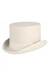 Luxe hoge hoed cr�me wit hoog model tophat heren dames 59