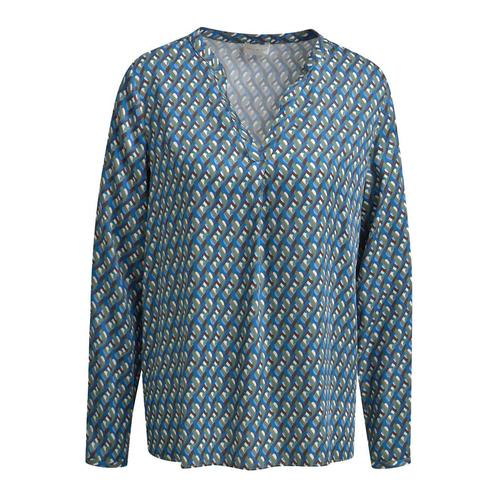 Milano Italy • blauwe blouse motief • 36, Kleding | Dames, Tops, Blauw, Nieuw, Maat 36 (S), Verzenden