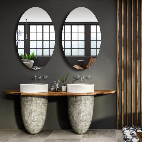 BWS Badkamerspiegel | Spark Ovale Verticaal | met LED, Doe-het-zelf en Verbouw, Sanitair, Bad, Nieuw, Ophalen of Verzenden