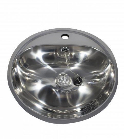 Inbouwwasbak | RVS | Ø460 | 404 x 319 x 160 mm | 2 Modellen, Zakelijke goederen, Horeca | Meubilair en Inrichting, Verzenden