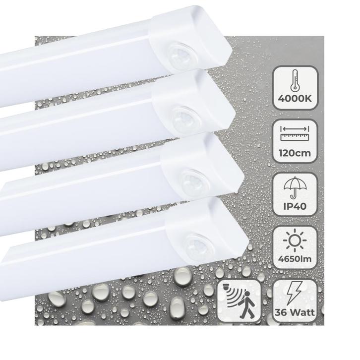 4 PACK - LEDs Light LED TL lamp met sensor 120 cm - Bewegin, Huis en Inrichting, Lampen | Overige, Nieuw, Verzenden