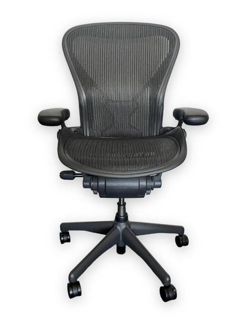 Herman Miller Aeron Graphite Posture Fit Full Option, Huis en Inrichting, Bureaustoelen, Bureaustoel, Overige kleuren, Zo goed als nieuw