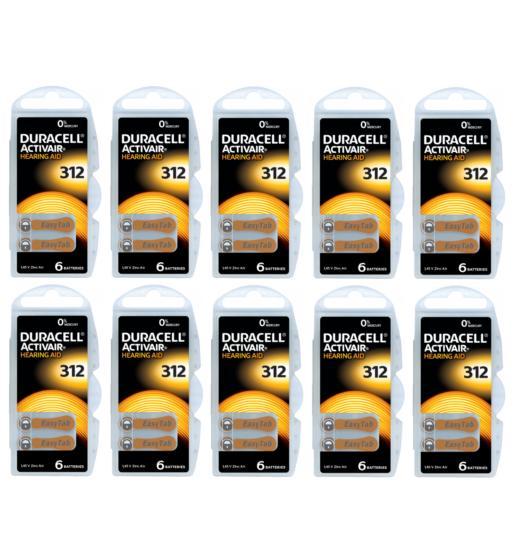 Duracell Hoorapparaat batterij DA312 bruin (60 stuks), Diversen, Verpleegmiddelen, Nieuw, Ophalen of Verzenden