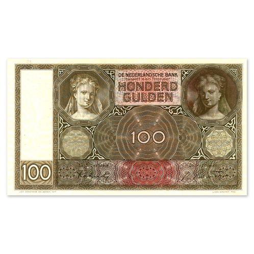 100 Gulden Luitspelende Vrouw 1930 Zfr, Postzegels en Munten, Bankbiljetten | Nederland, Verzenden