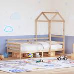 vidaXL Slaapbank met huisje 80x200 cm massief grenenhout, Eenpersoons, Bruin, Verzenden, Nieuw