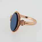 Ring - 14 karaat Geel goud Chalcedoon, Nieuw