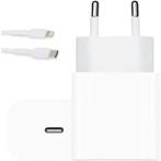 20W USB-C Snellader met iPhone Kabel 2 Meter - iPhone, Ophalen of Verzenden, Nieuw