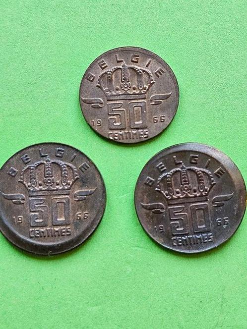 België. 50 centimes Misslagen 1966 (Zonder Minimumprijs), Postzegels en Munten, Munten | Nederland