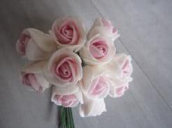 Mini Foam Roos Cremerose 2 cm Bundel, Huis en Inrichting, Woonaccessoires | Kunstplanten en Kunstbloemen, Nieuw, Ophalen of Verzenden