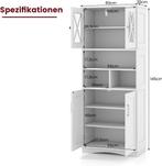 Badkamerkast - Badkamermeubel - Kast met deuren - 60x30x145, Verzenden, Zo goed als nieuw