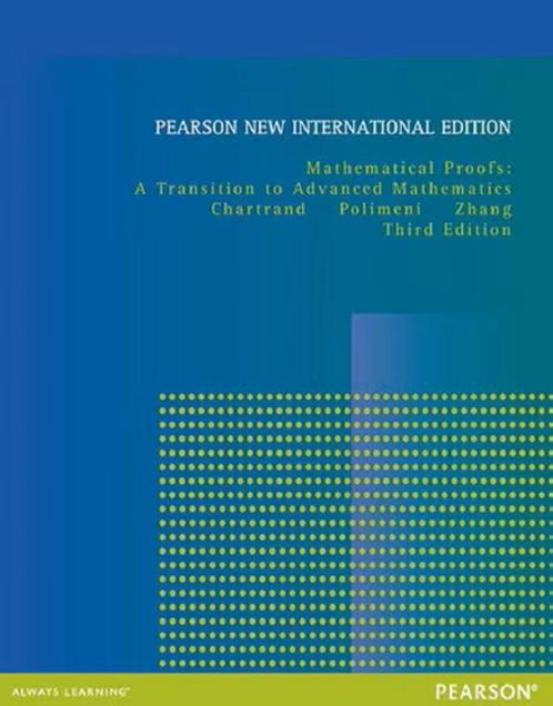 Mathematical Proofs Pearson  International Edi 9781292040646, Boeken, Studieboeken en Cursussen, Zo goed als nieuw, Verzenden